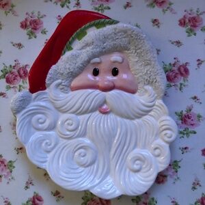 Fits and Floyd Santa plate for serving small appetizers